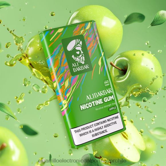 Alibarbar chicle de nicotina manzana 2HN2V80 - Cigarrillo Electrónico Vape